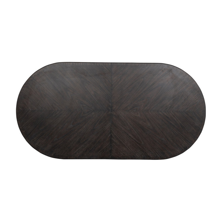 Whitlock Oval Cerused Forest Black Mindi Wood Dining Table