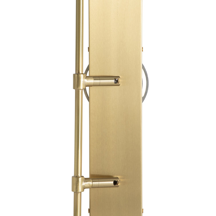 Brass and White Linen Direct Wired Wall Sconce