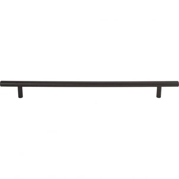 Modern Aged Bronze Bar Pull with Mounting Hardware