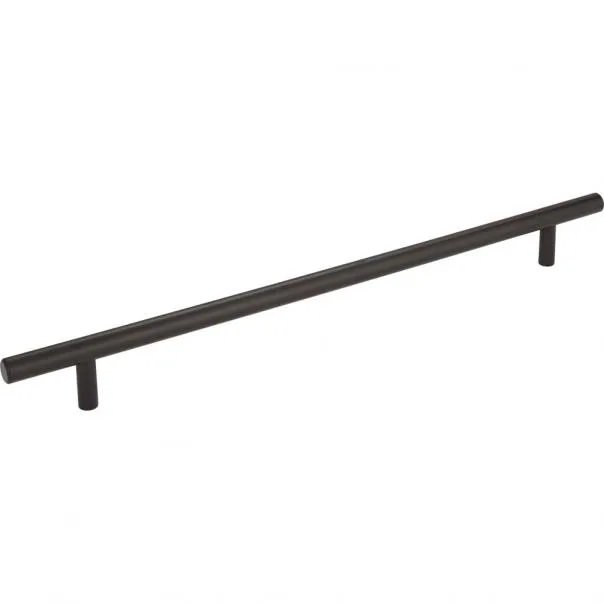Modern Aged Bronze Bar Pull with Mounting Hardware