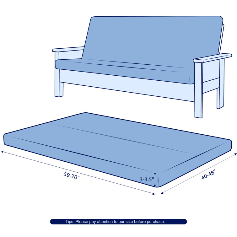 Camel Stretch Polyester Futon Slipcover