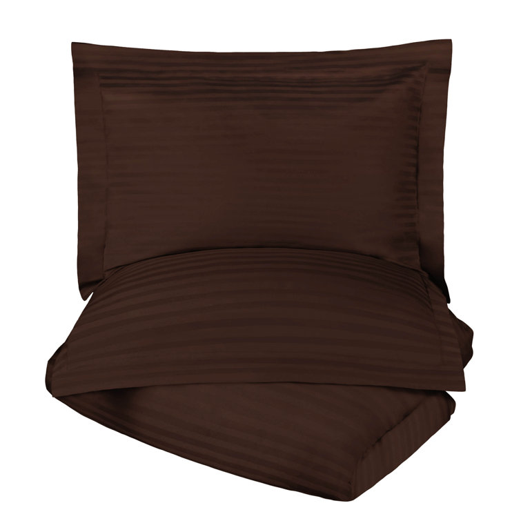 Mocha Full/Queen Egyptian Cotton Sateen Duvet Cover Set