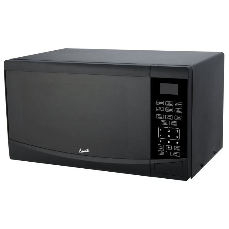 Avanti Black Compact Digital Microwave Oven for RV
