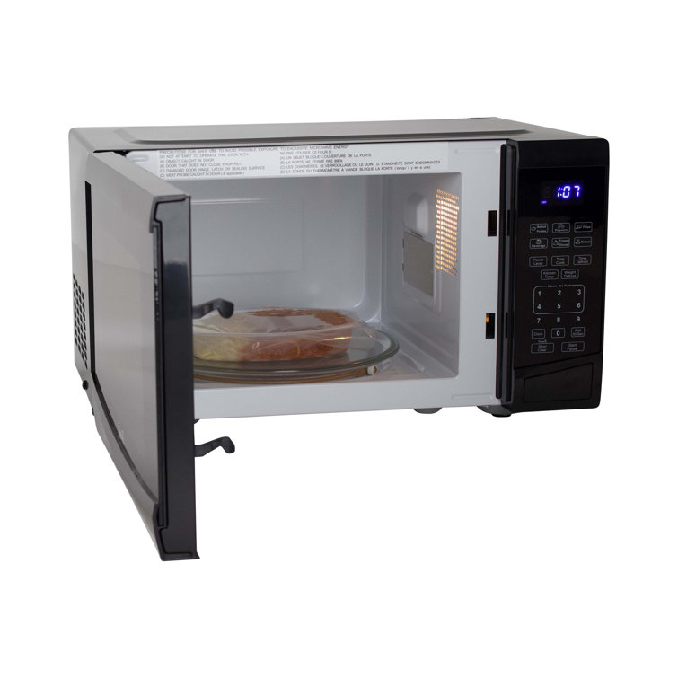 Avanti Black Compact Digital Microwave Oven for RV