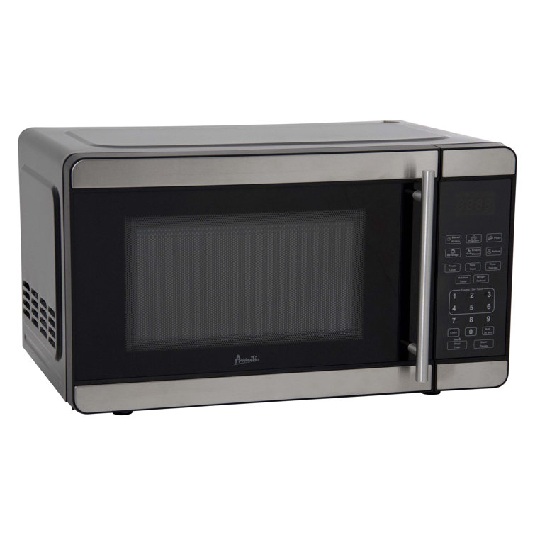 Avanti 0.7 cu ft Stainless Steel and Black Countertop Microwave Oven