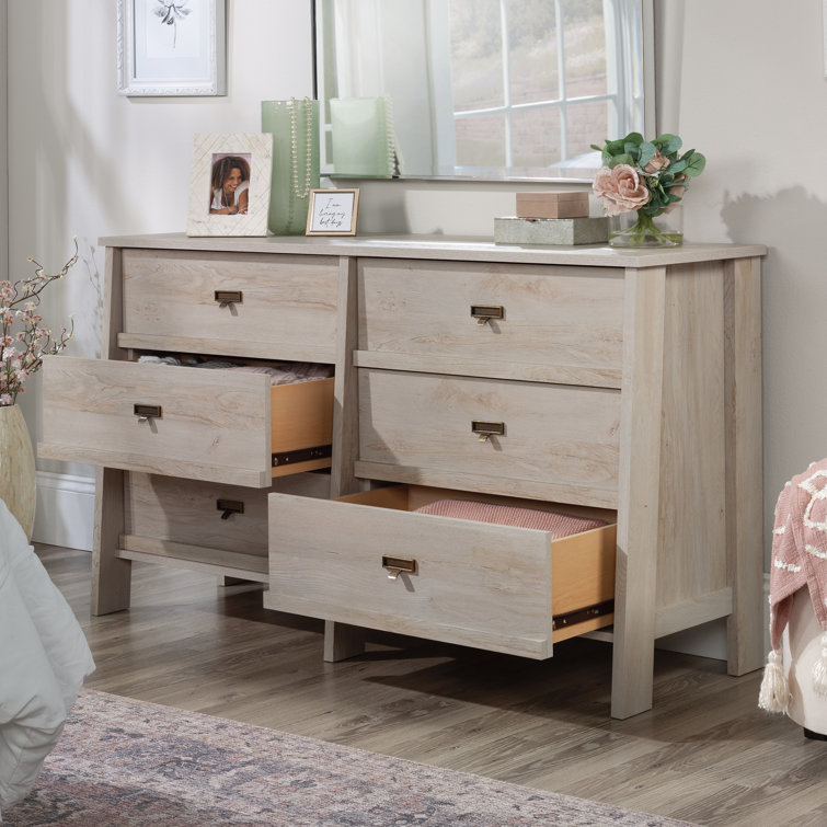Chalked Chestnut Double 6-Drawer Vertical Dresser