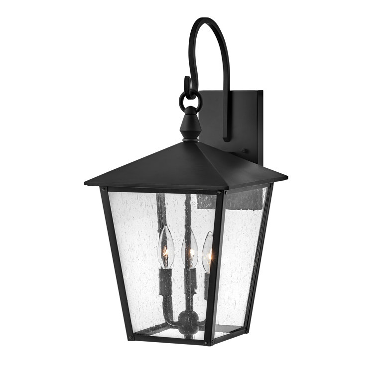 Huntersfield Large Black Bronze 3-Light Outdoor Wall Sconce