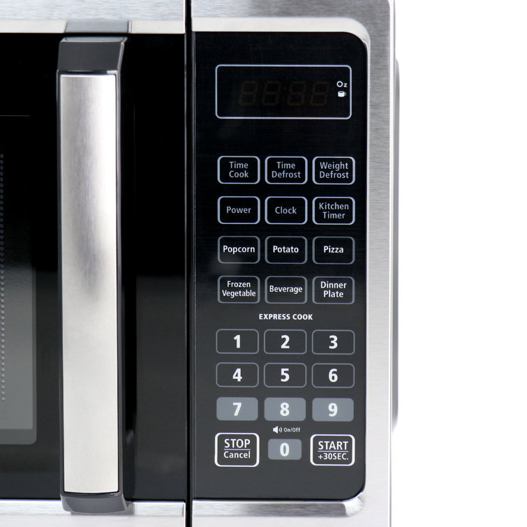 Black and Stainless Steel 700 Watt Digital Microwave Oven