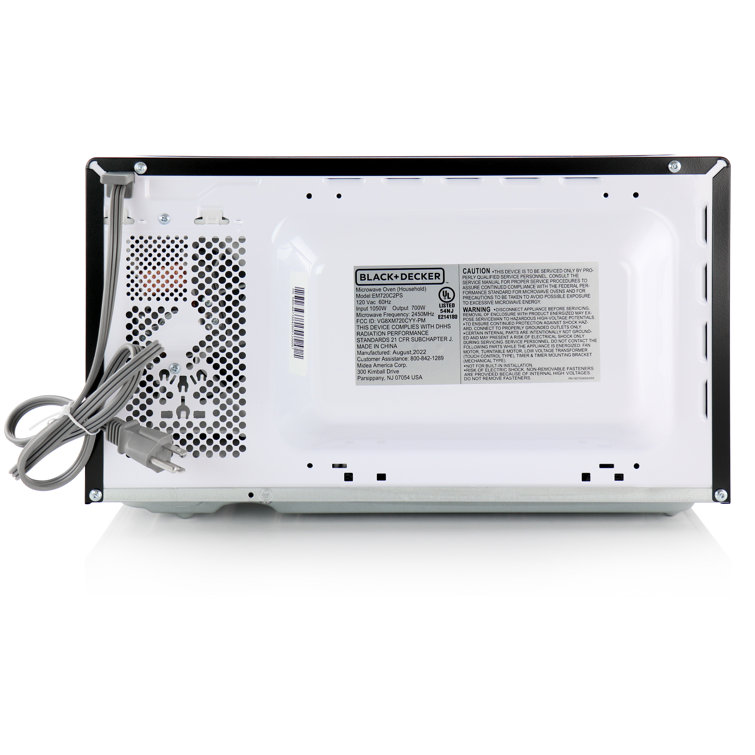 Black and Stainless Steel 700 Watt Digital Microwave Oven