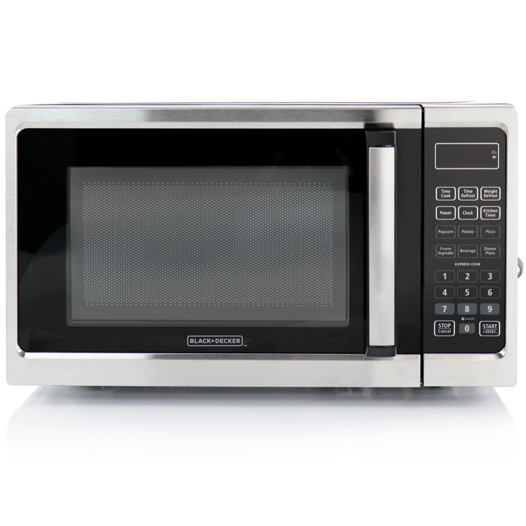 Black and Stainless Steel 700 Watt Digital Microwave Oven