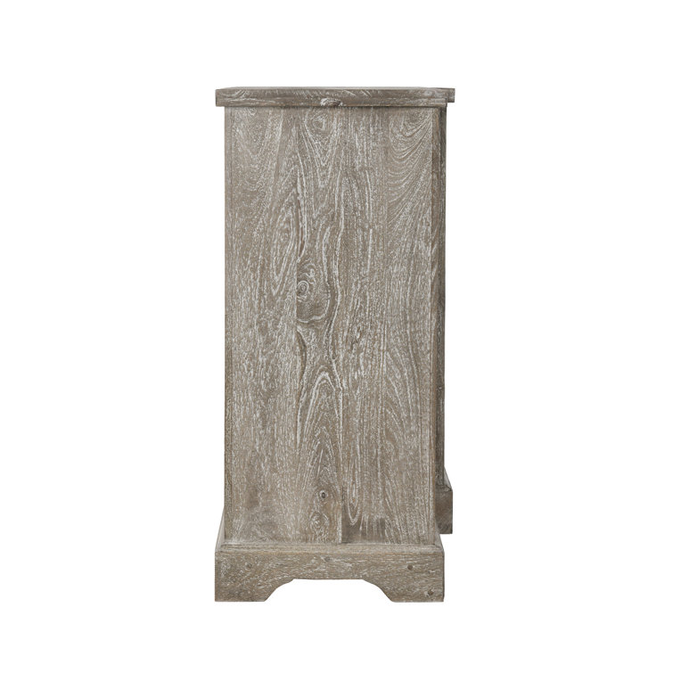 Harmony Grand Gray Mango Wood 72'' Floral Carved Sideboard