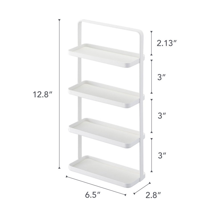 White 4-Tier Metal Jewelry and Accessory Stand