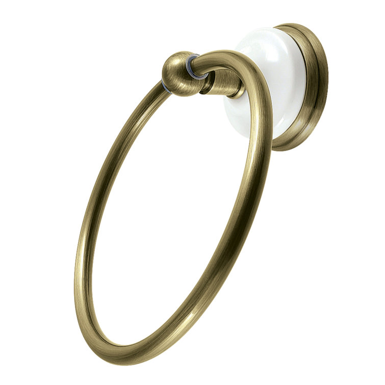 Antique Brass Victorian Wall Mounted Towel Ring