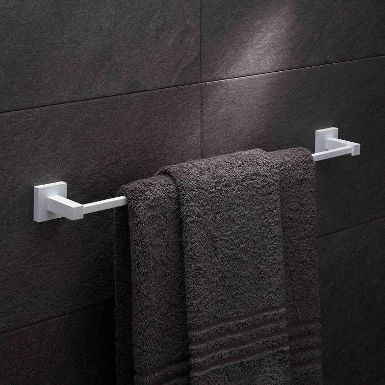 Matte White Metal 4-Piece Bathroom Hardware Set