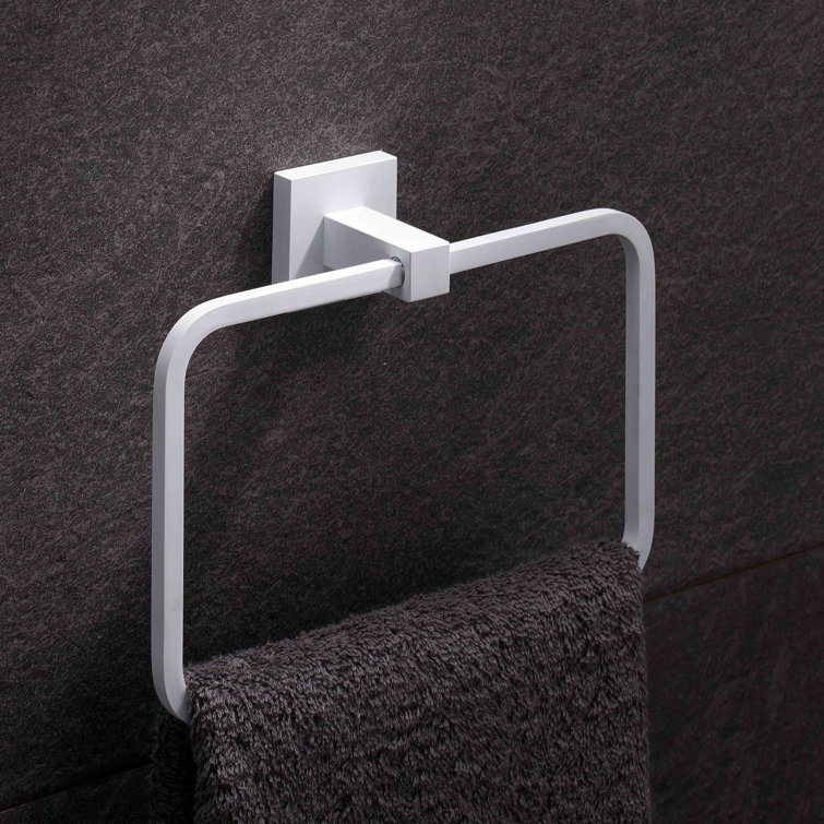 Matte White Metal 4-Piece Bathroom Hardware Set