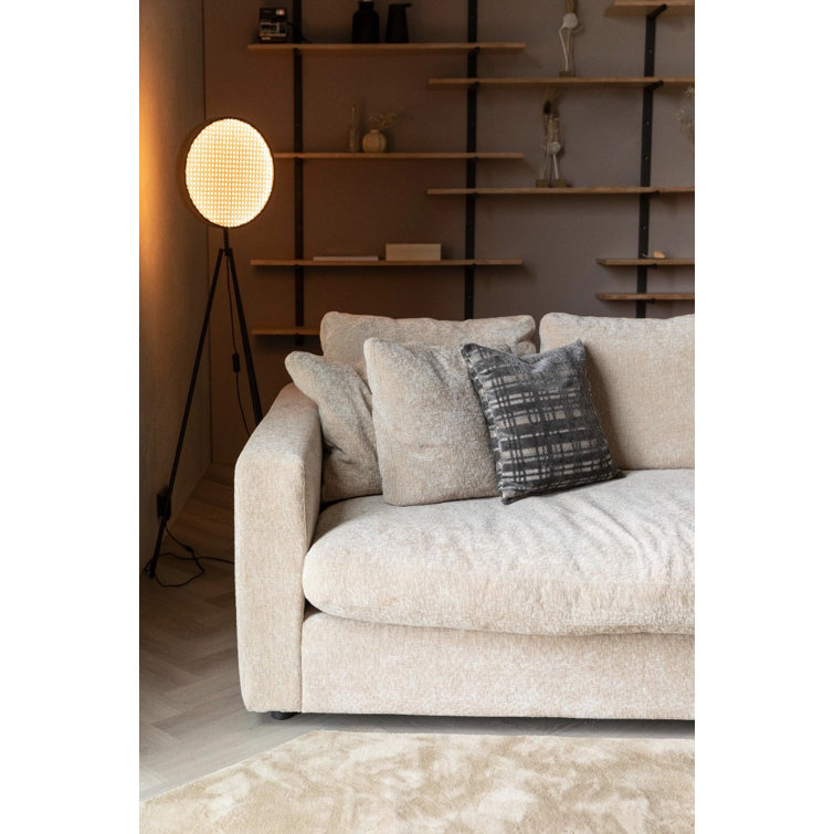 Sien 45'' Black Iron Tripod Floor Lamp with Rattan Shade
