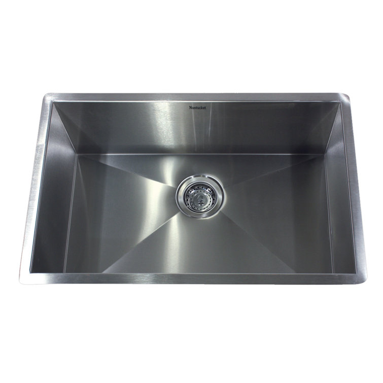 28'' Satin Stainless Steel Undermount Single Bowl Kitchen Sink