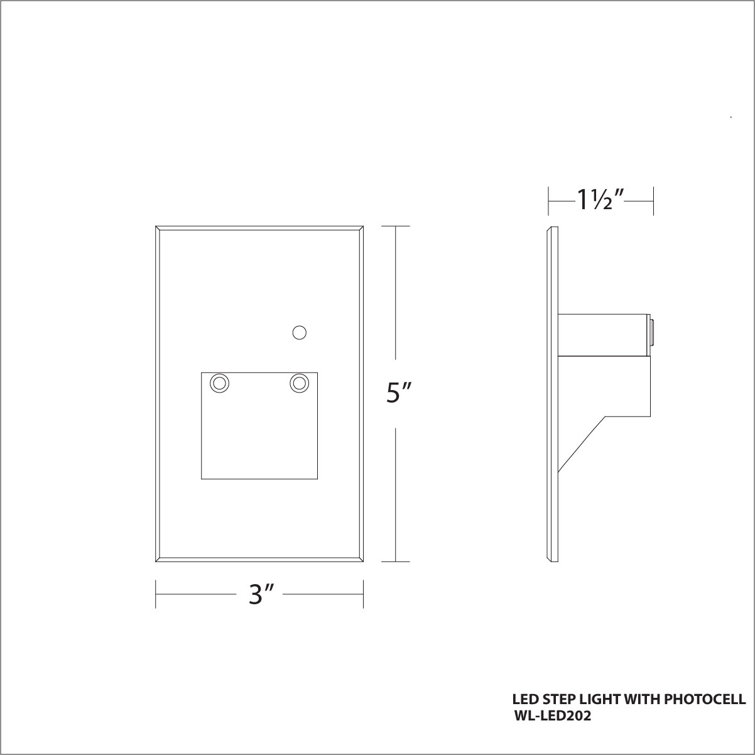 White Dimmable Steel LED Step and Wall Light
