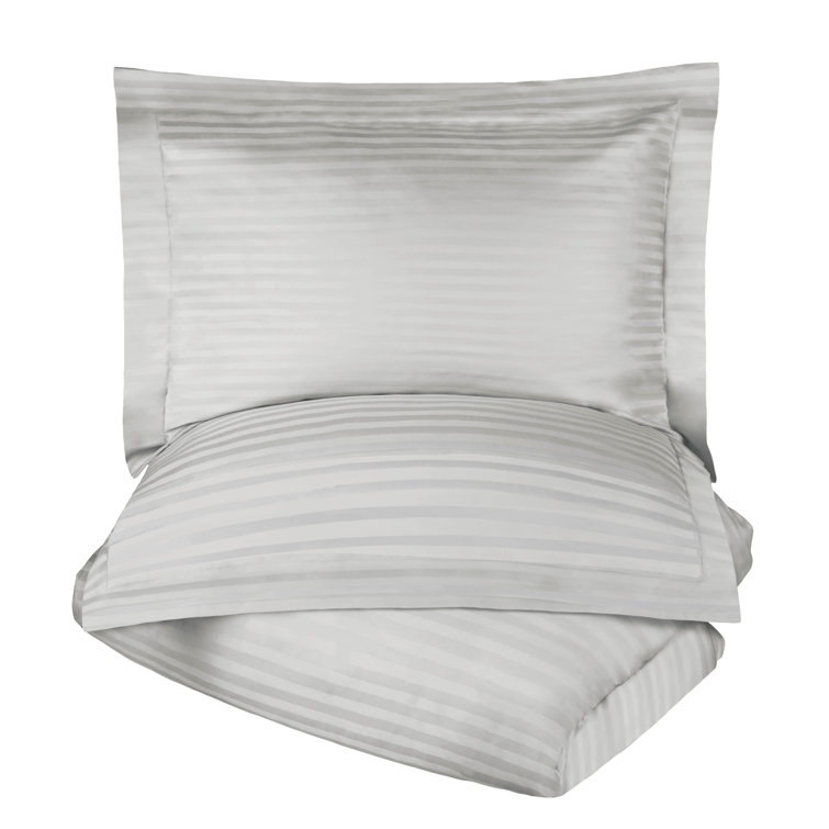 Superior Platinum Egyptian Cotton 400 Thread Count Full/Queen Duvet Cover Set
