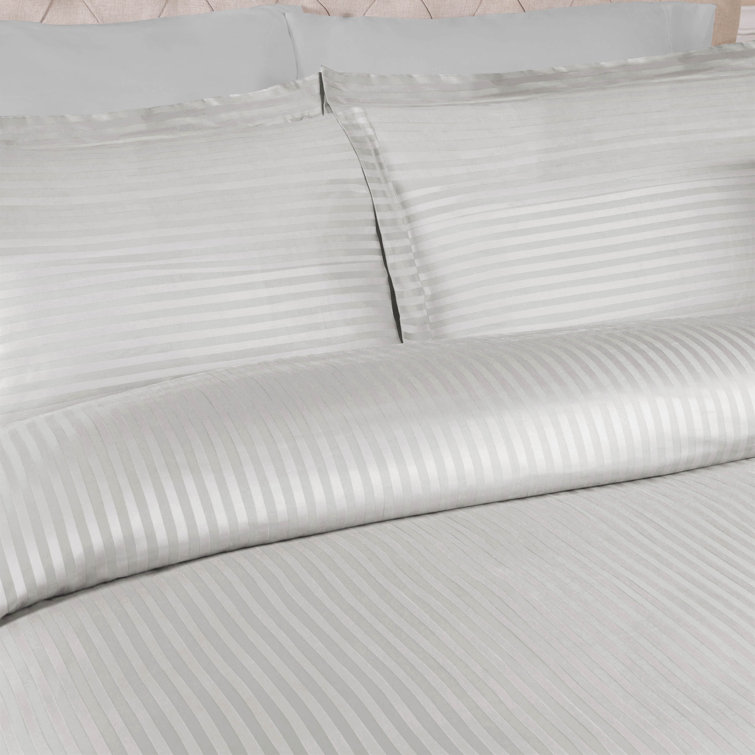 Superior Platinum Egyptian Cotton 400 Thread Count Full/Queen Duvet Cover Set
