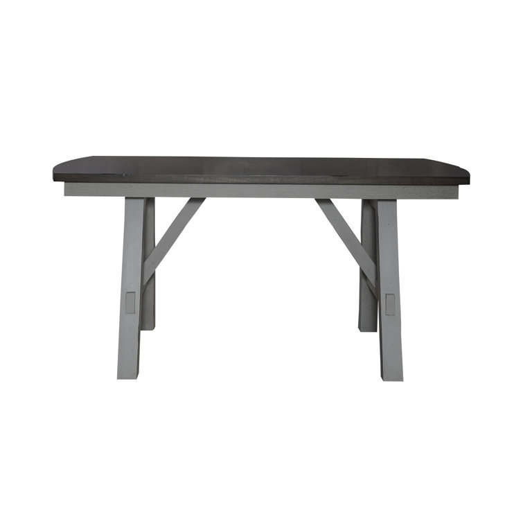 Smokey Gray Rustic Wood Dining Height Table