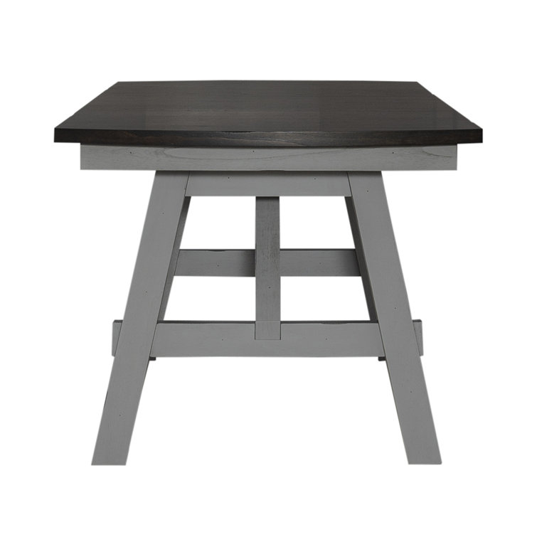 Smokey Gray Rustic Wood Dining Height Table