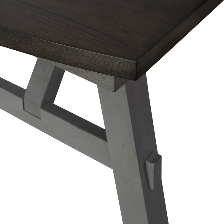 Smokey Gray Rustic Wood Dining Height Table