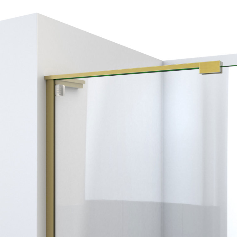Mirage-X Brushed Gold Frameless Sliding Shower Door