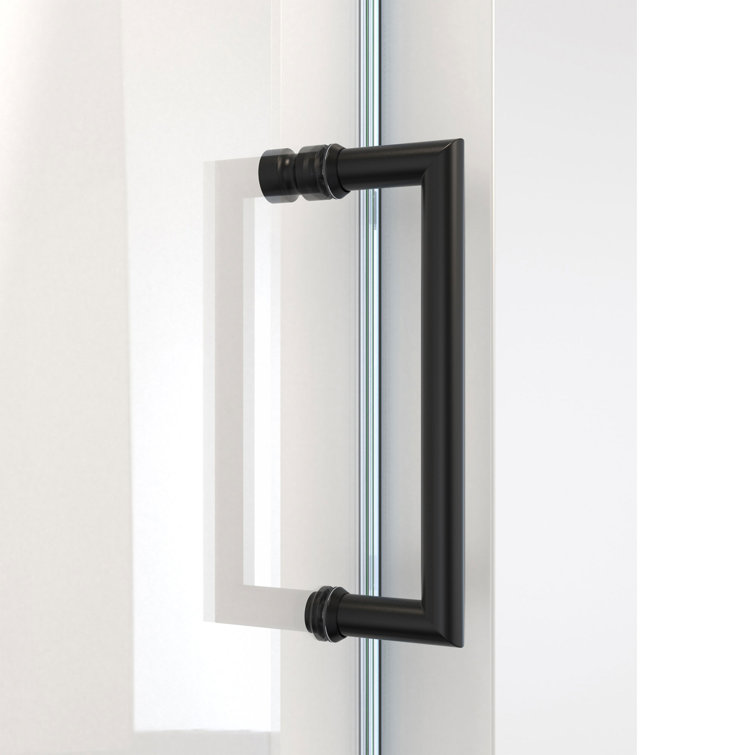 Mirage-X 60" Matte Black Frameless Sliding Tub Door