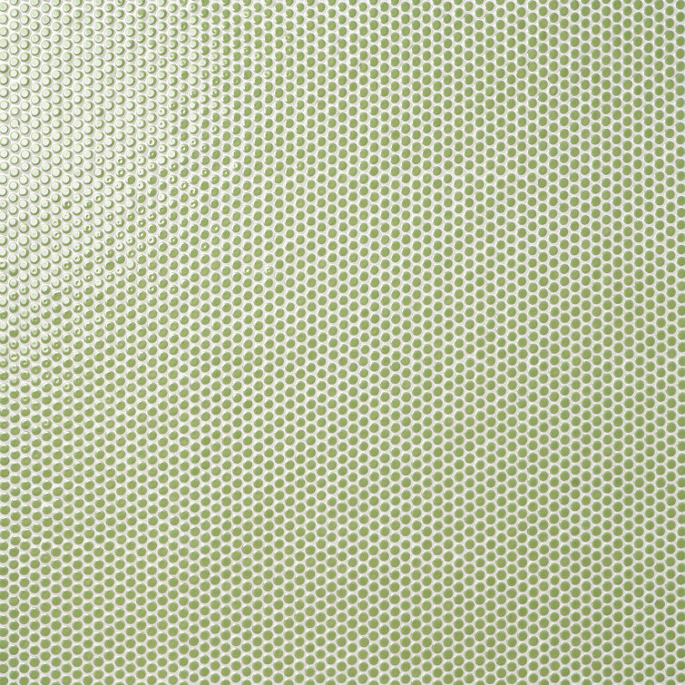 Wheat Grass Polished Ceramic Penny Round Mosaic Tile