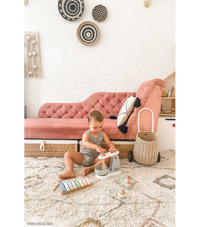 Kaarol Earth Ivory and Natural Rectangular Washable Rug