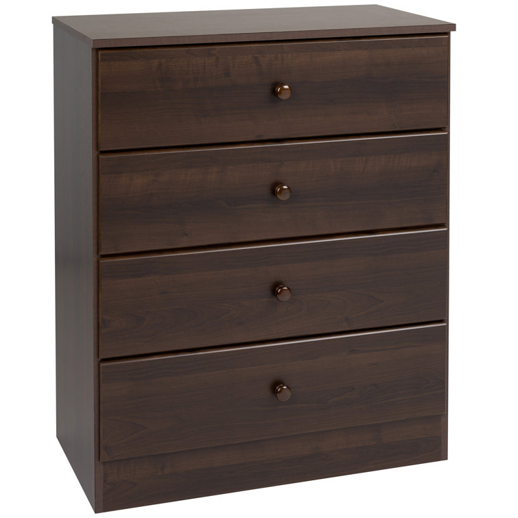 Astrid Espresso 4-Drawer Vertical Wood Dresser