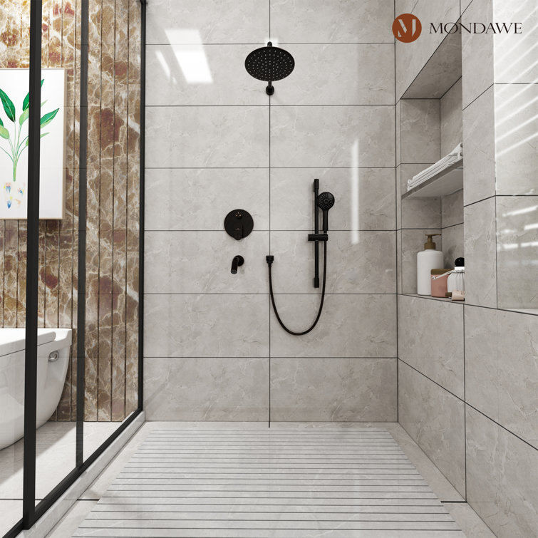 Oil-Rubbed Bronze Adjustable Height Multi-Head Shower System
