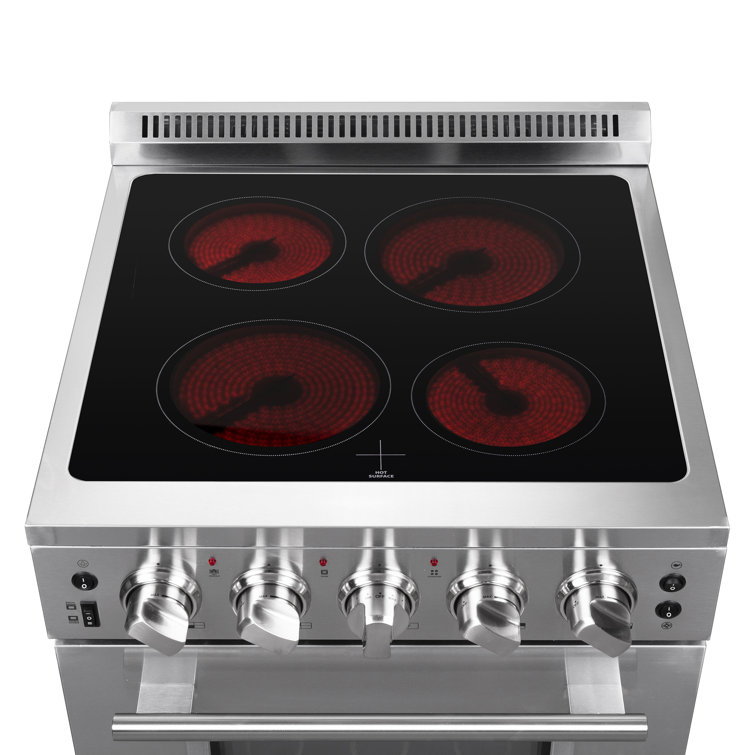 Loiano 24-inch Stainless Steel Freestanding Electric Range with Storage Drawer