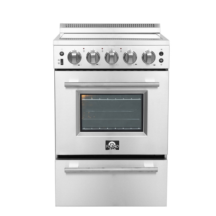Loiano 24-inch Stainless Steel Freestanding Electric Range with Storage Drawer