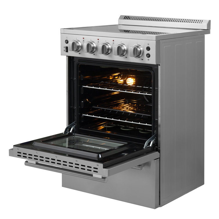 Loiano 24-inch Stainless Steel Freestanding Electric Range with Storage Drawer