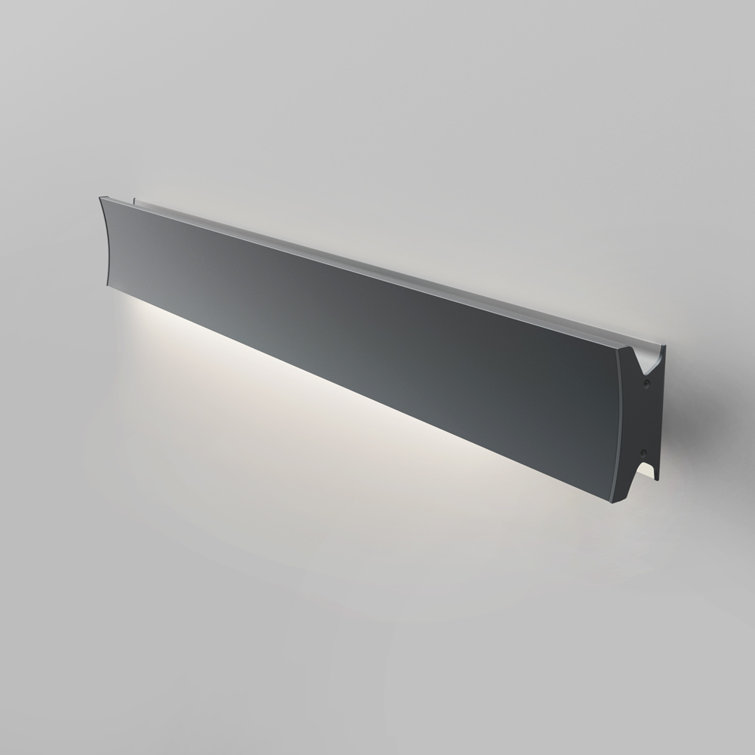 Elegante 24" Black Aluminum Mono LED Indoor/Outdoor Wall/Ceiling Light