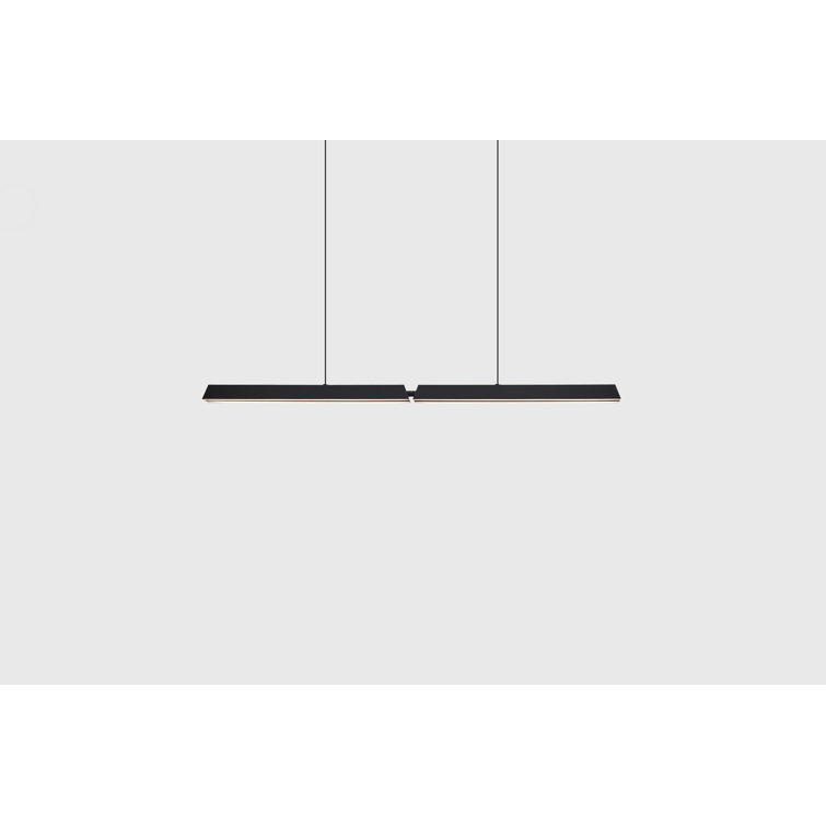 Matte Black Geometric 4-Light LED Pendant with Metal Shade