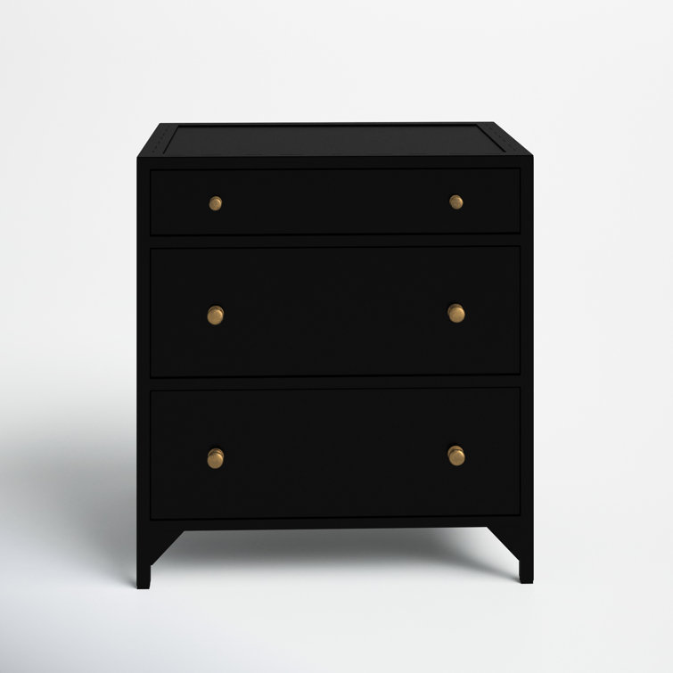 Harmon Sleek Industrial Bronze Metal Nightstand