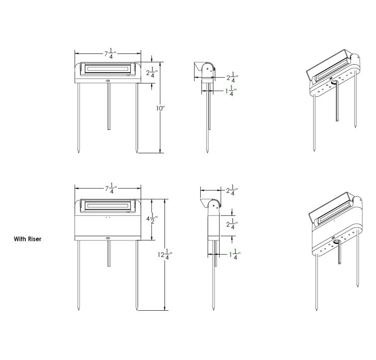 Bronze Adjustable LED Pathway Light with Anti-Glare Shroud