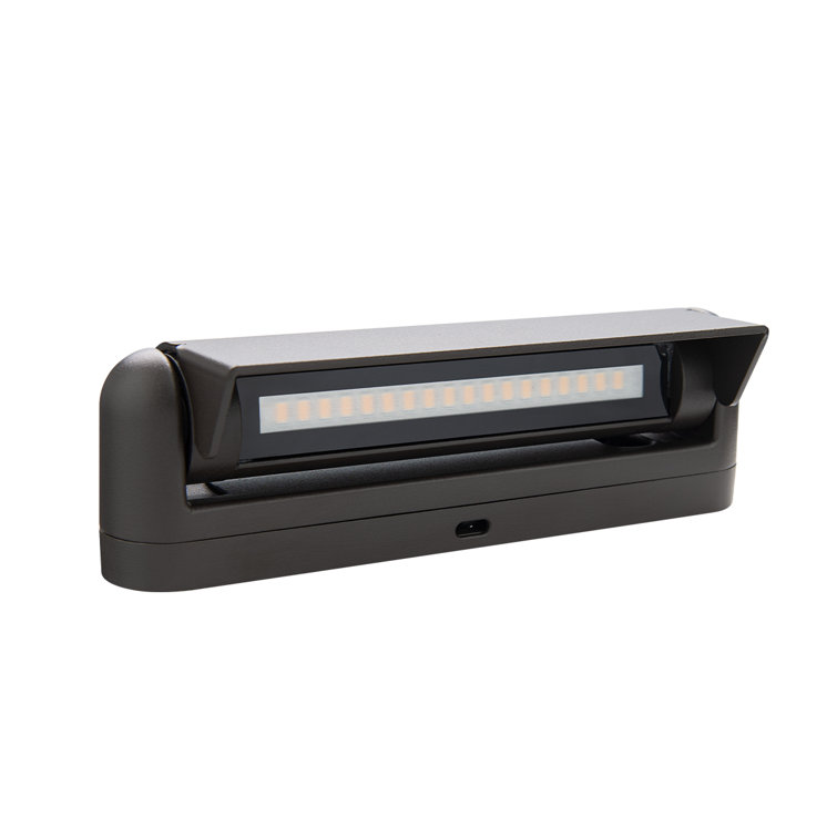 Black Adjustable LED Pathway Light with Riser and Stem Kit