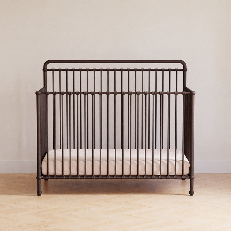 Vintage Iron Black Convertible Toddler Crib
