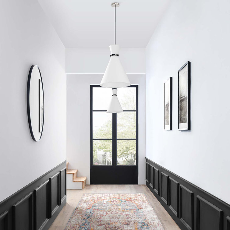 Starlight 72" White Polished Nickel Glass LED Pendant Light