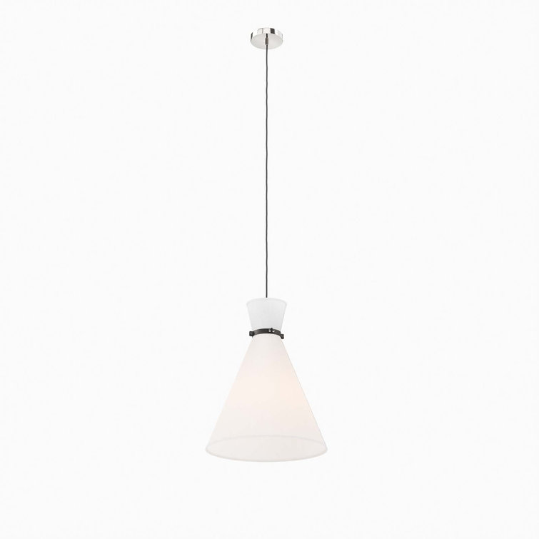 Starlight 72" White Polished Nickel Glass LED Pendant Light