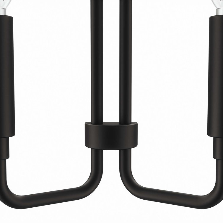 Black Dual Arm Direct Wired Wall Sconce