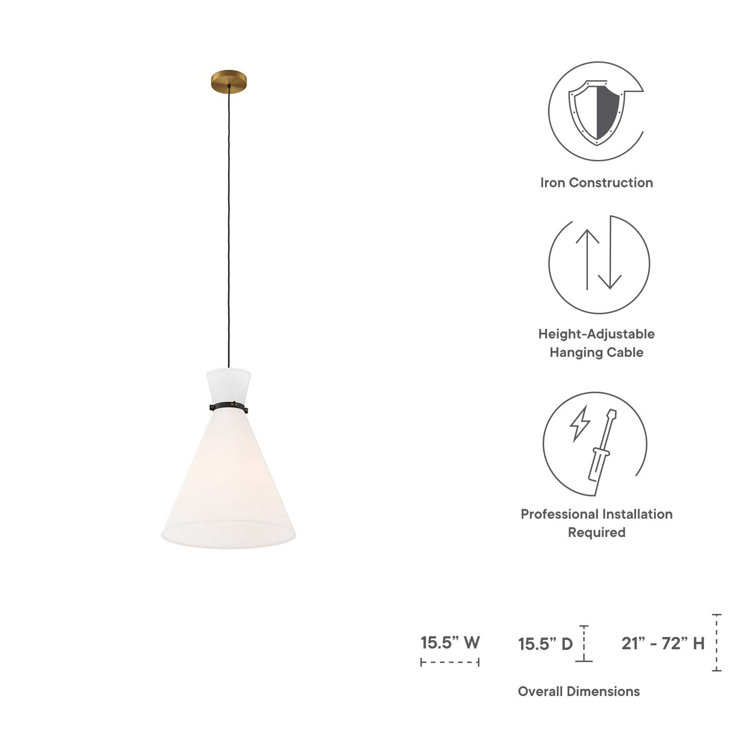Starlight White Satin Brass 72" LED Indoor/Outdoor Pendant Light