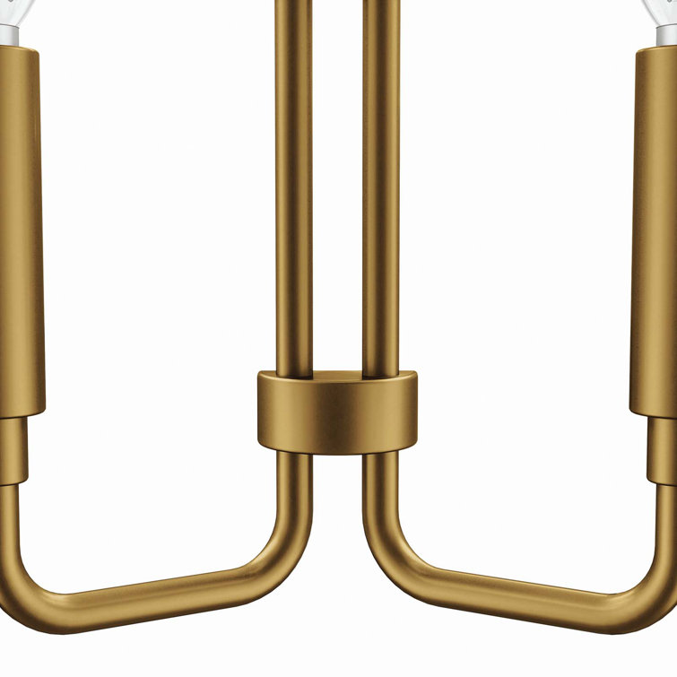 Satin Brass 2-Light Wall Sconce with Iron Construction