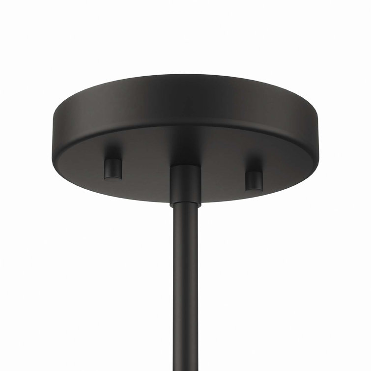 Black 6-Light Chandelier with Ceramic Lamp Holders