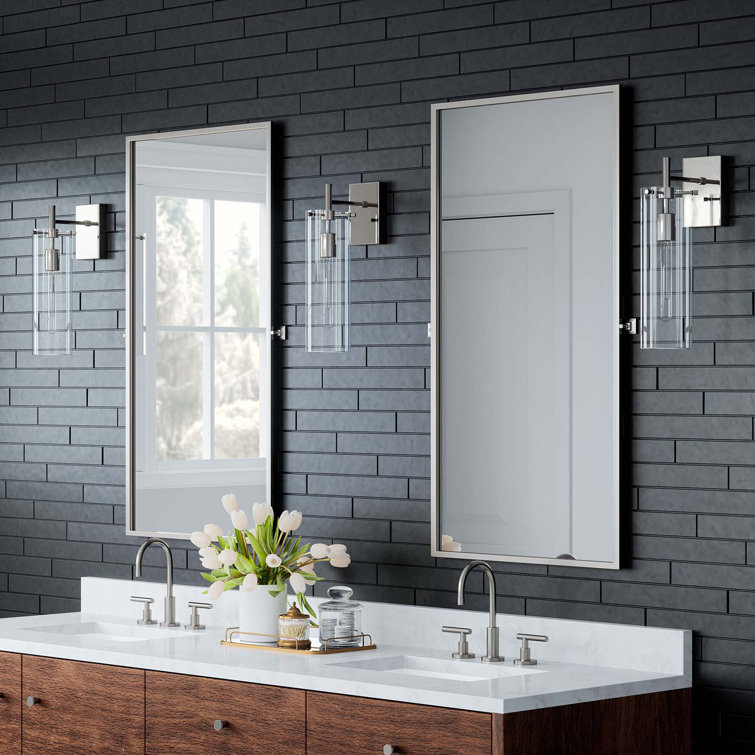 Skylark Polished Nickel and Glass Wall Sconce