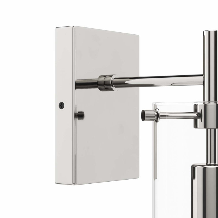 Skylark Polished Nickel and Glass Wall Sconce
